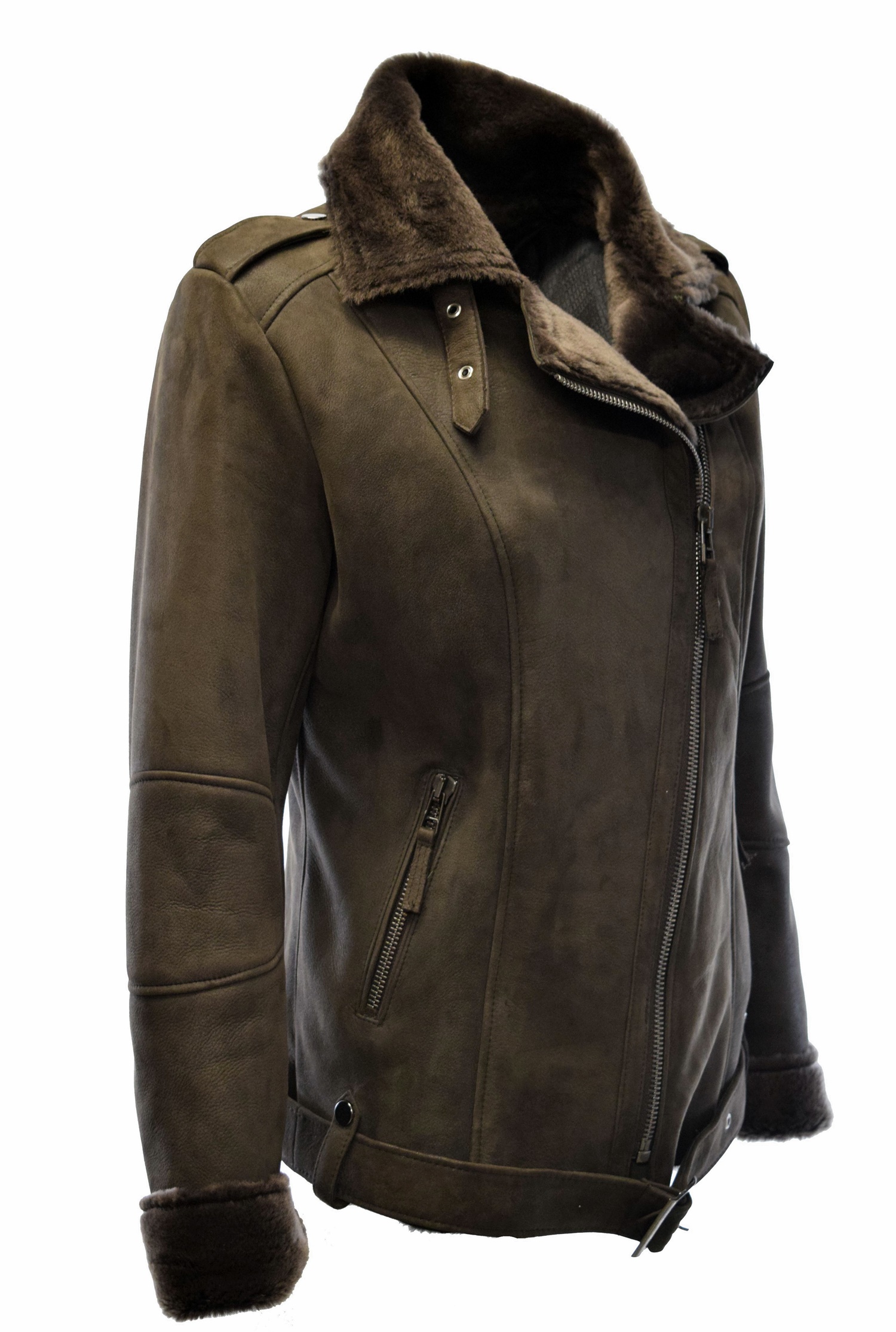 Damen Lammfelljacke Carla Shearling in Mocca