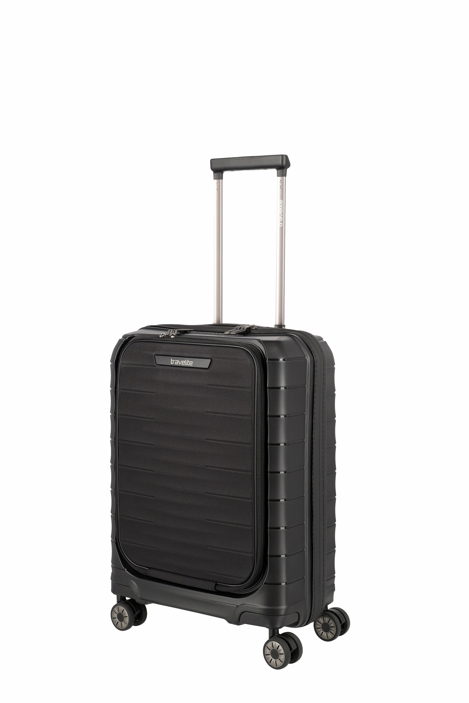 Travelite Koffer Mooby 4 Rollen Trolley S 55 cm mit Vortasche Schwarz