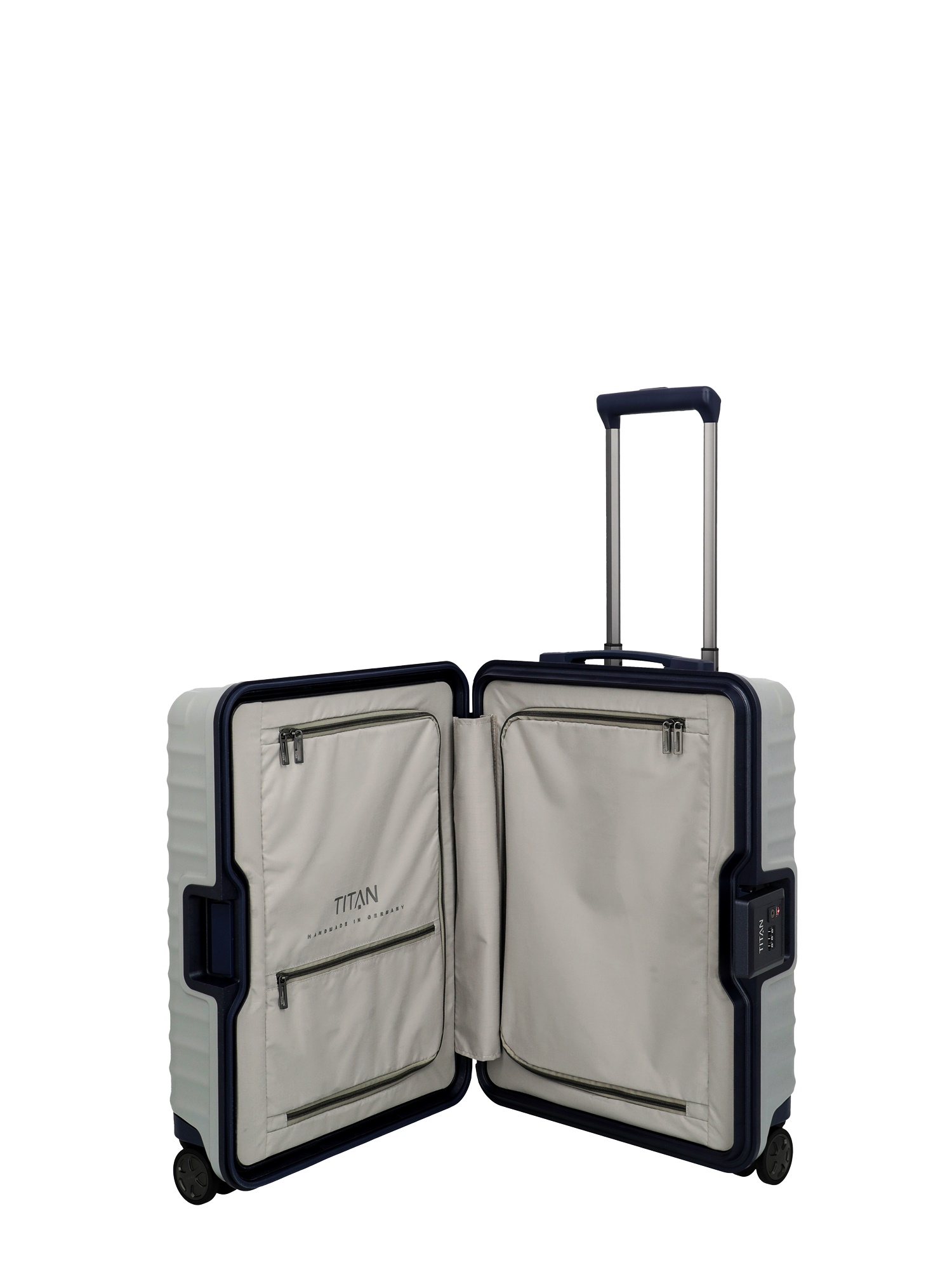 TITAN Trolley LITRON FRAME S 55 cm mit 4 Rollen Silber