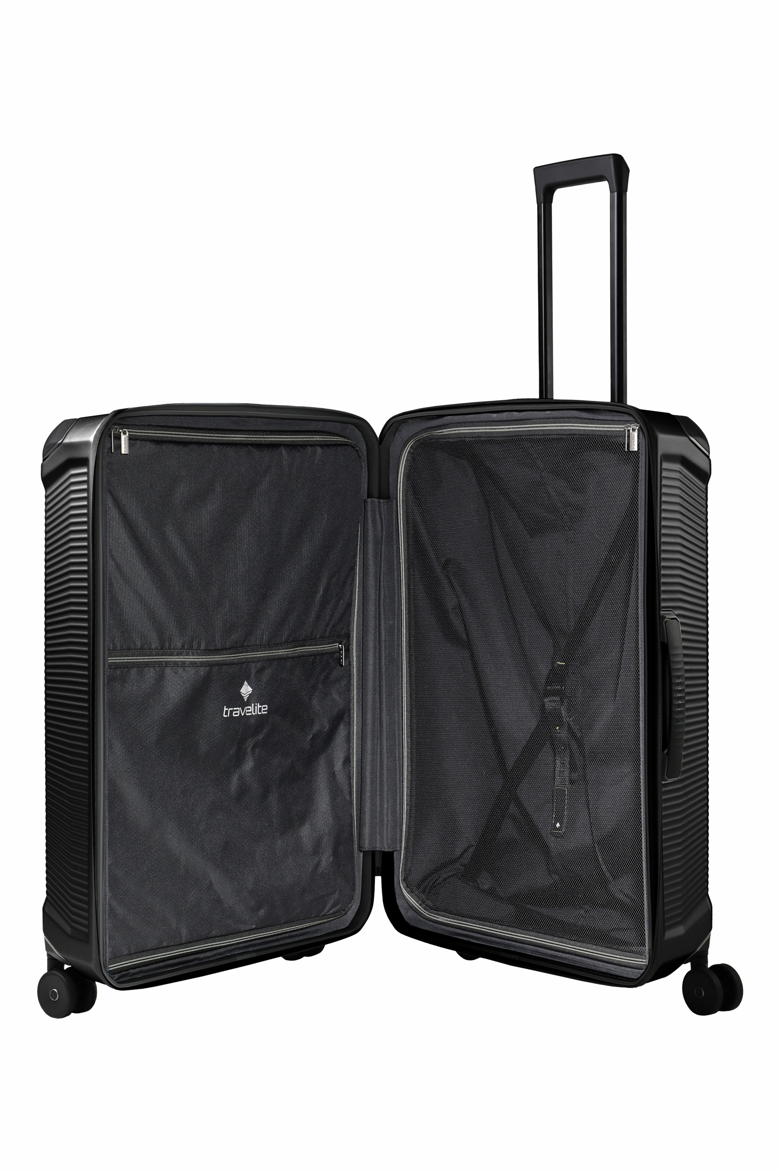 Travelite Koffer Trolley Millenium L 76 cm 4 Rollen Schwarz