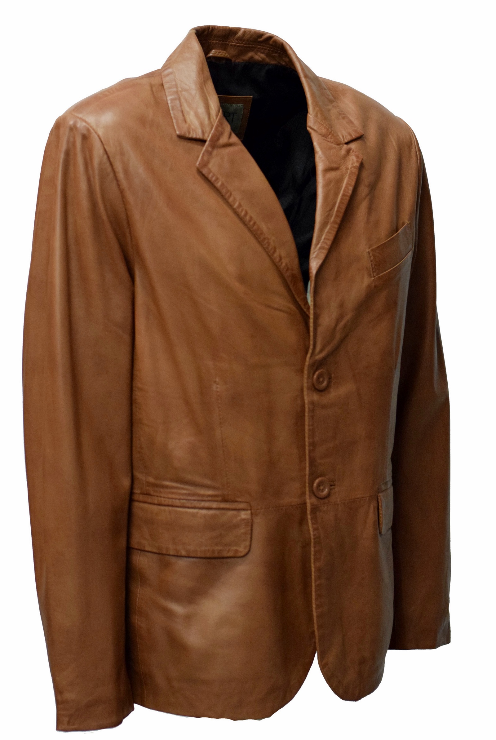Herren Ledersakko Boris in washed Cognac