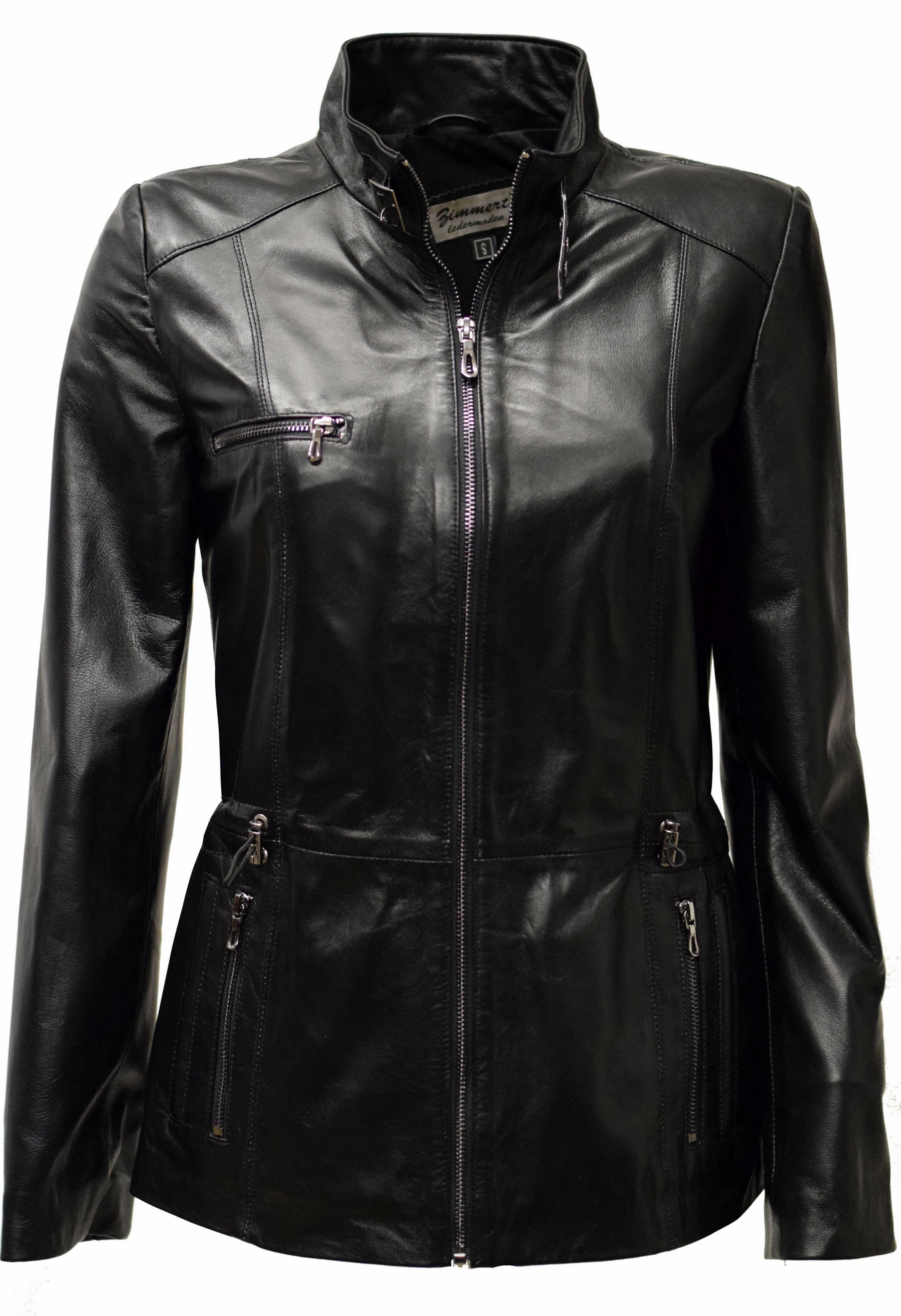 Damen Lederjacke Ressi in Fine Schwarz