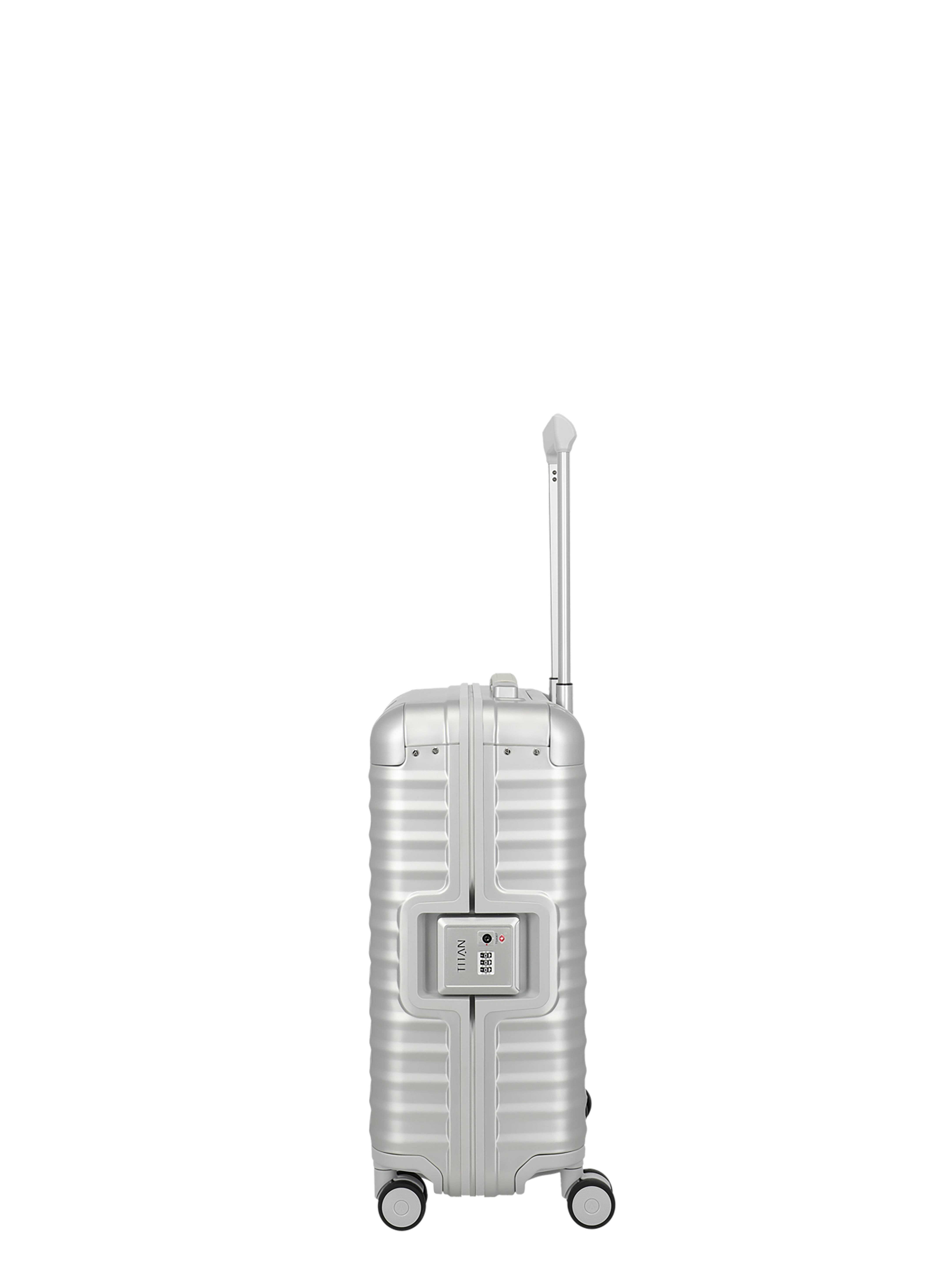 TITAN Aluminium Trolley ETERNITY S 23 cm mit 4 Rollen Silber