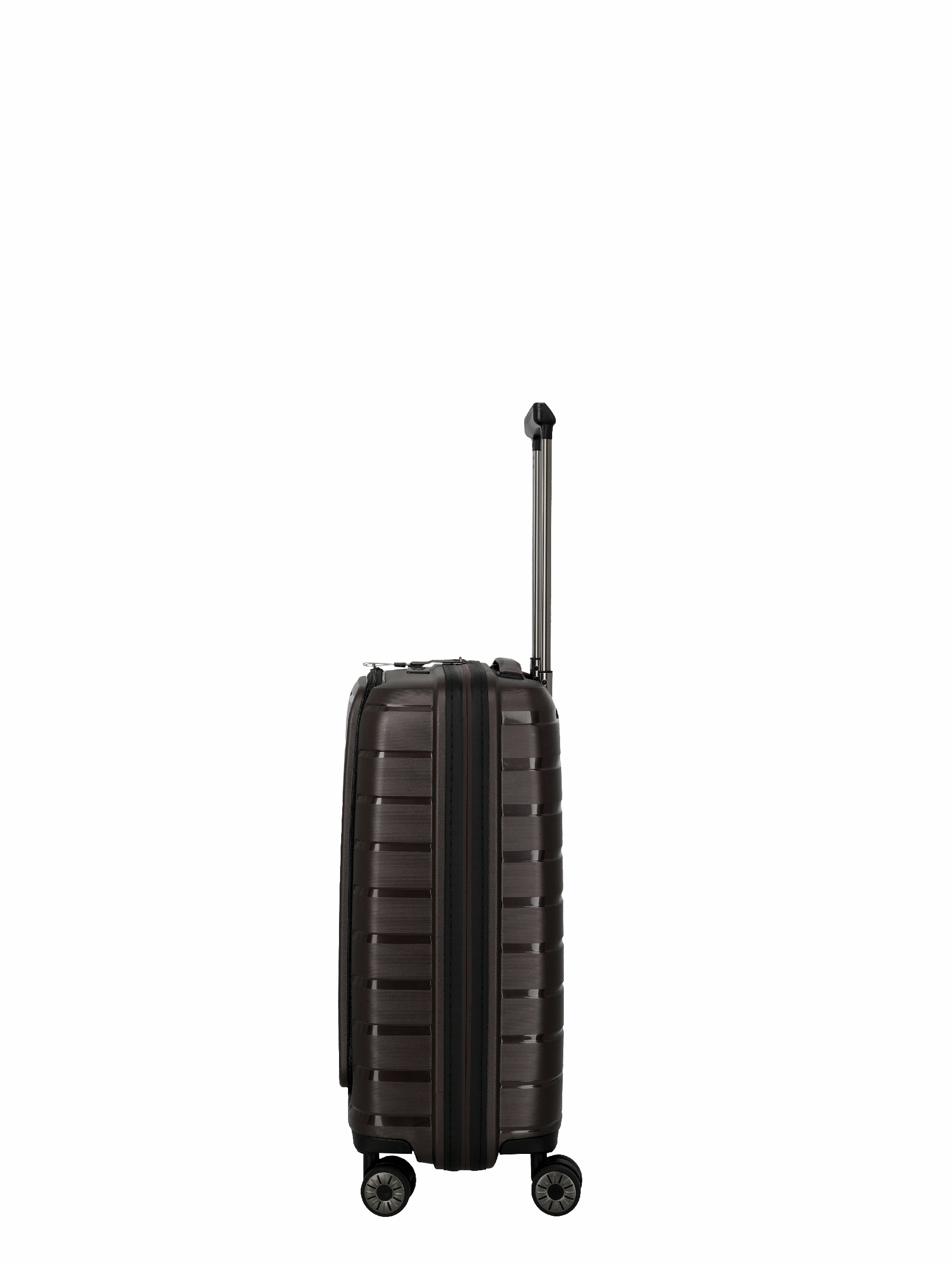 Travelite Koffer Air Base Vortasche 4 Rollen Trolley 55 cm S+ Coffee