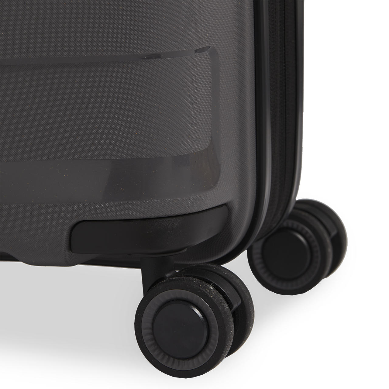 Stratic Straw Plus Trolley S 55 cm mit 4 Rollen aus Bio Kunststoff Dark Grey
