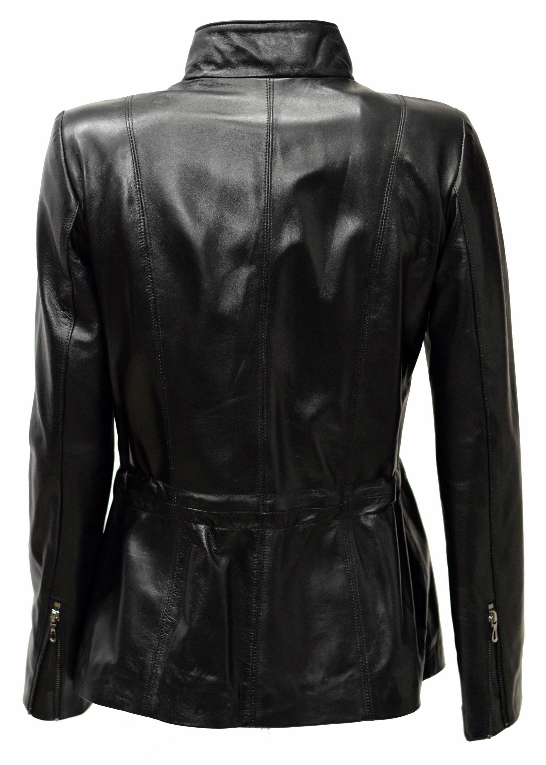 Damen Lederjacke Ressi in Fine Schwarz