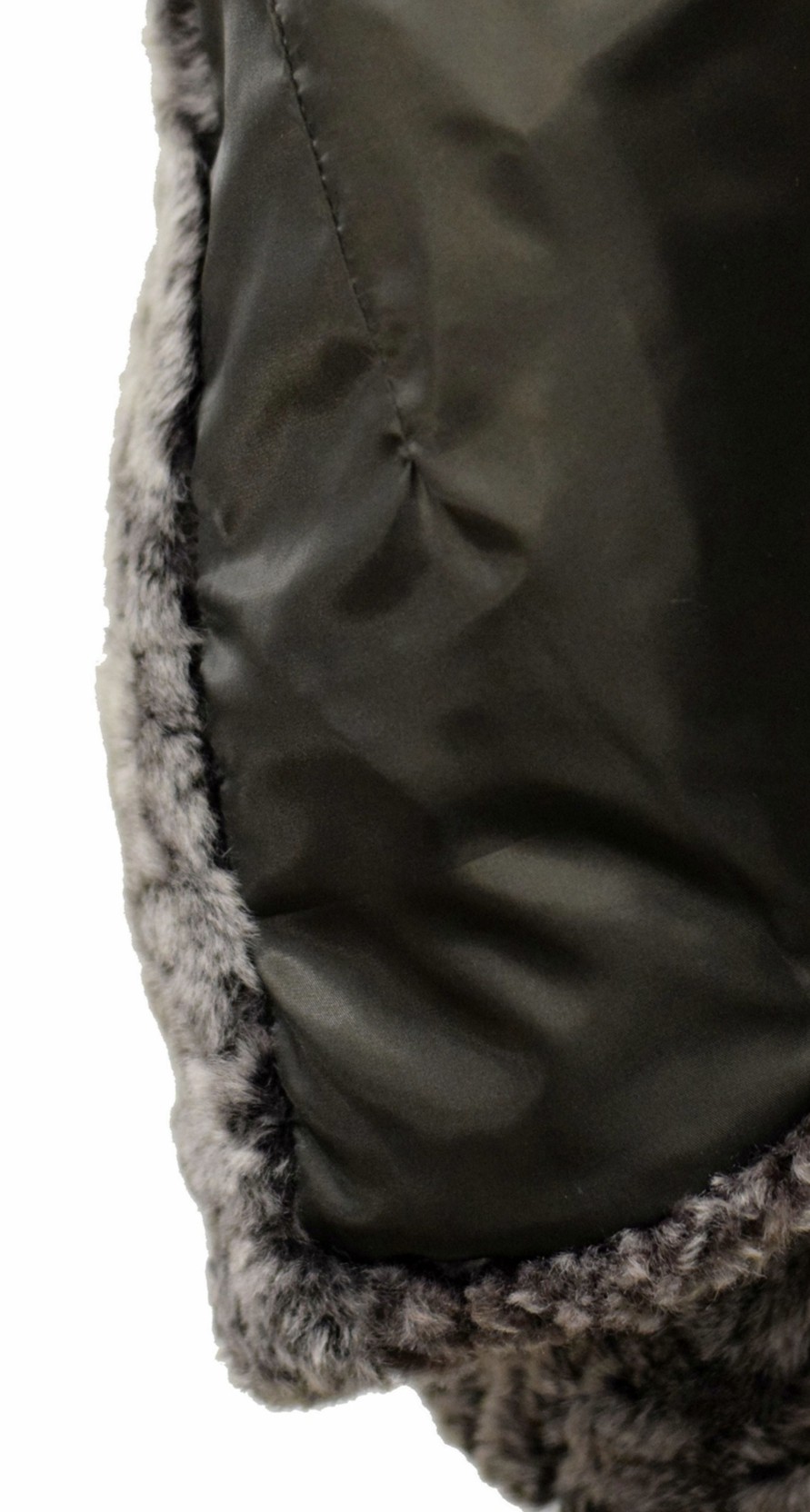 Damen Felljacke Irbid Curly-Lammfell in Grau Braun