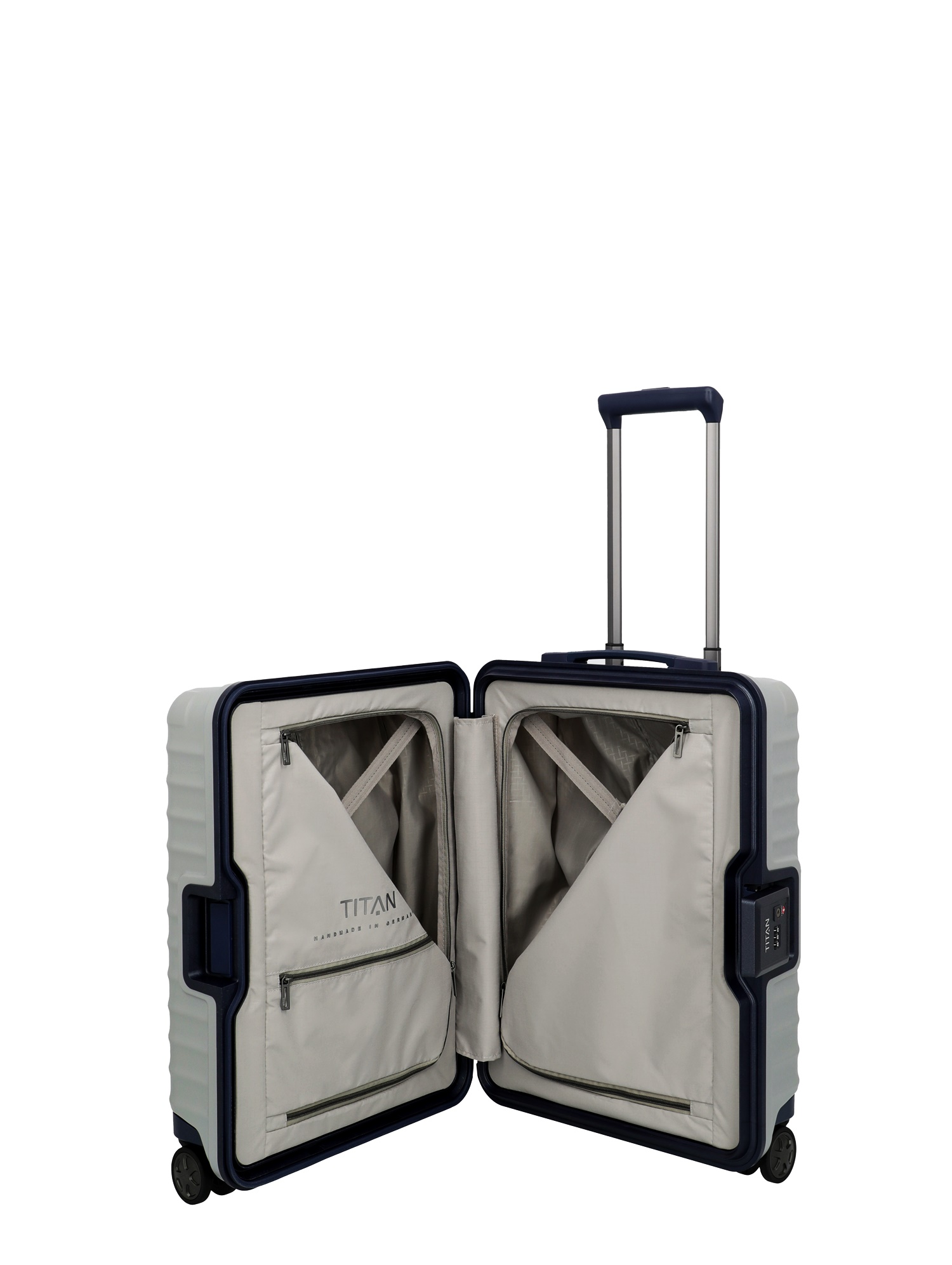 TITAN Trolley LITRON FRAME S 55 cm mit 4 Rollen Silber