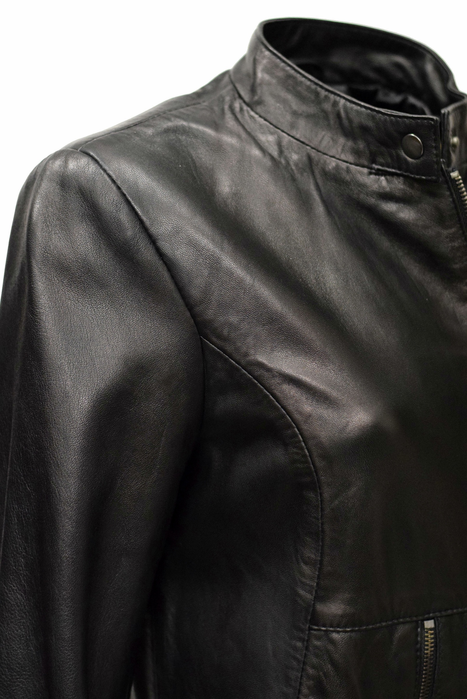 Damen Lederjacke Sofia in washed Schwarz