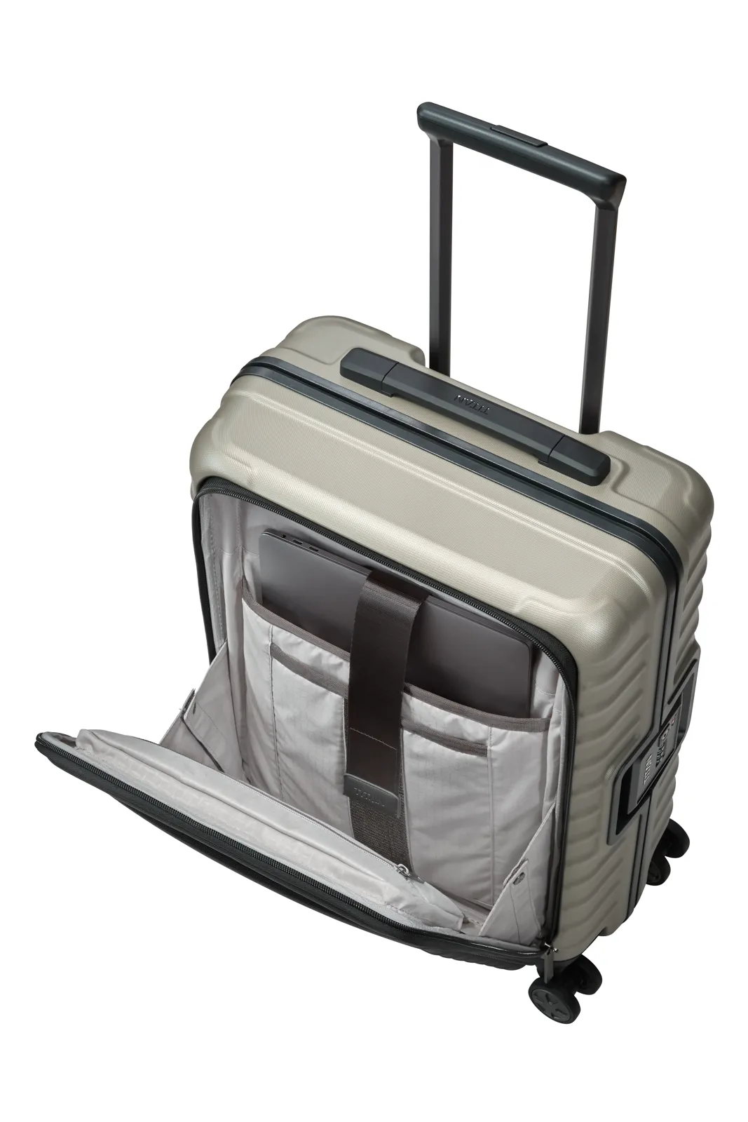 TITAN Trolley LITRON FRAME Vortasche S+ 55 cm mit 4 Rollen Champagner