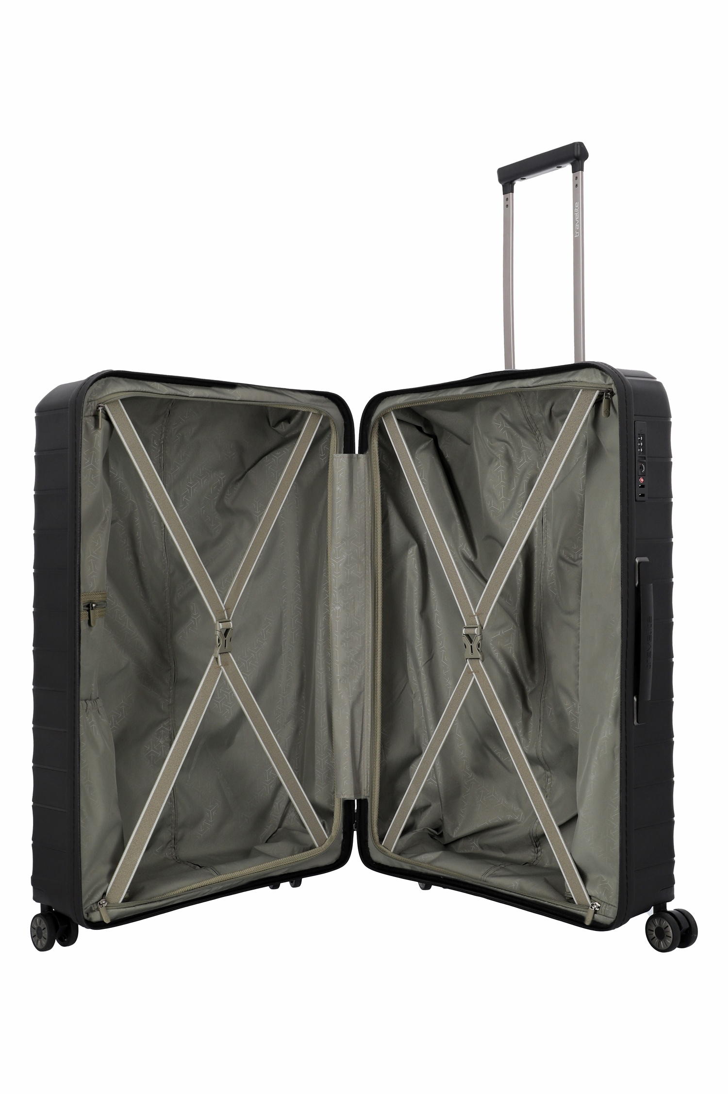 Travelite Koffer Mooby 4 Rollen Trolley L 77 cm  Schwarz