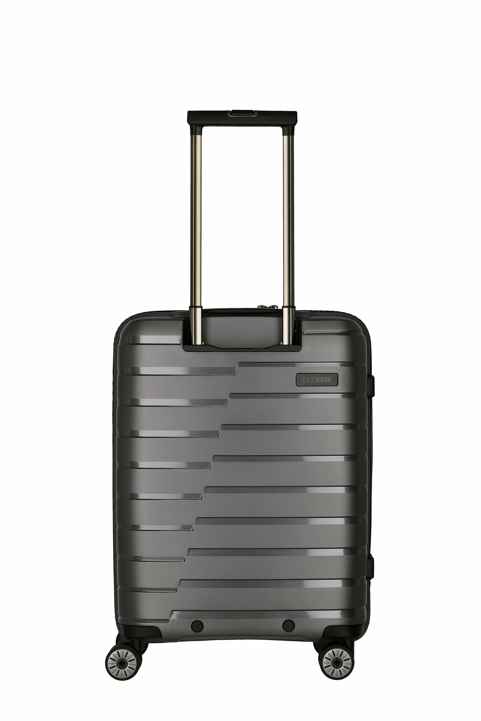 Travelite Koffer Air Base Vortasche 4 Rollen Trolley 55 cm S+ Anthrazit