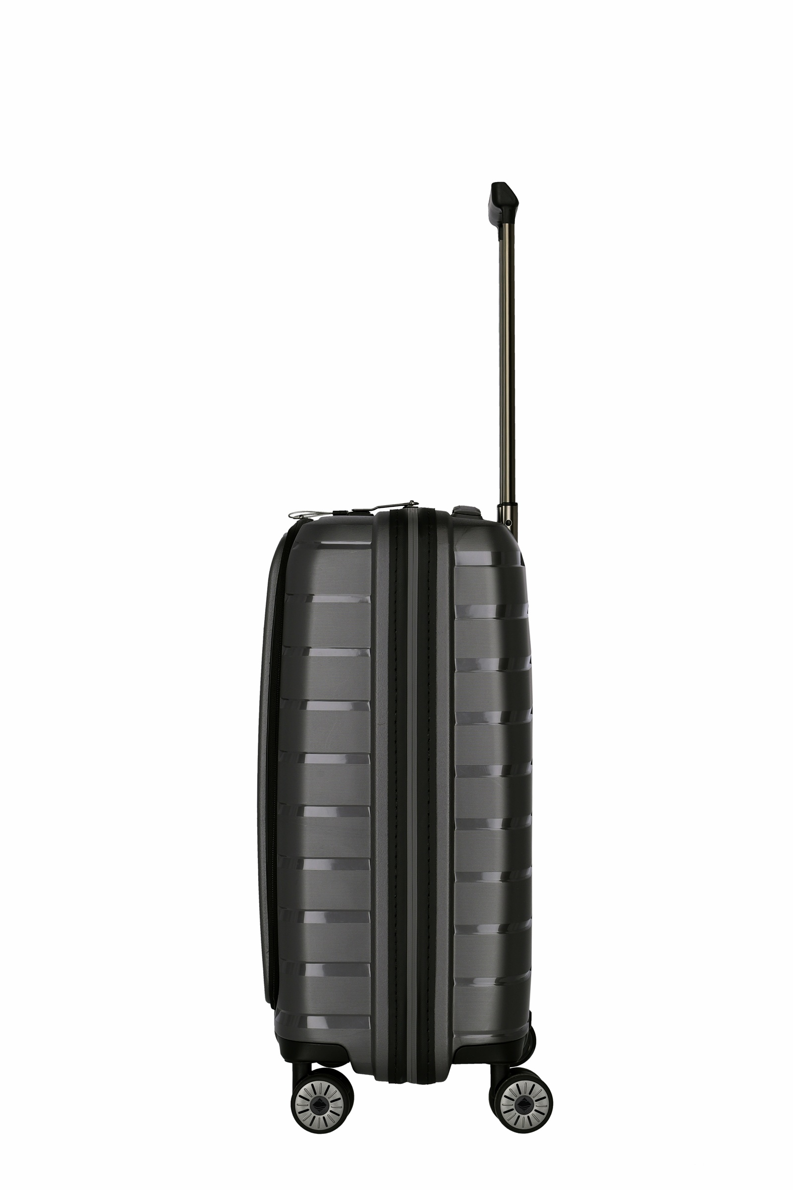 Travelite Koffer Air Base Vortasche 4 Rollen Trolley 55 cm S+ Anthrazit