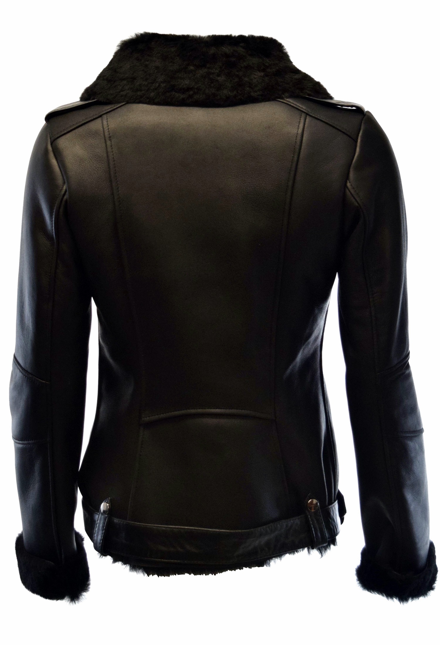 Damen Lammfelljacke Carla Shearling Schwarz