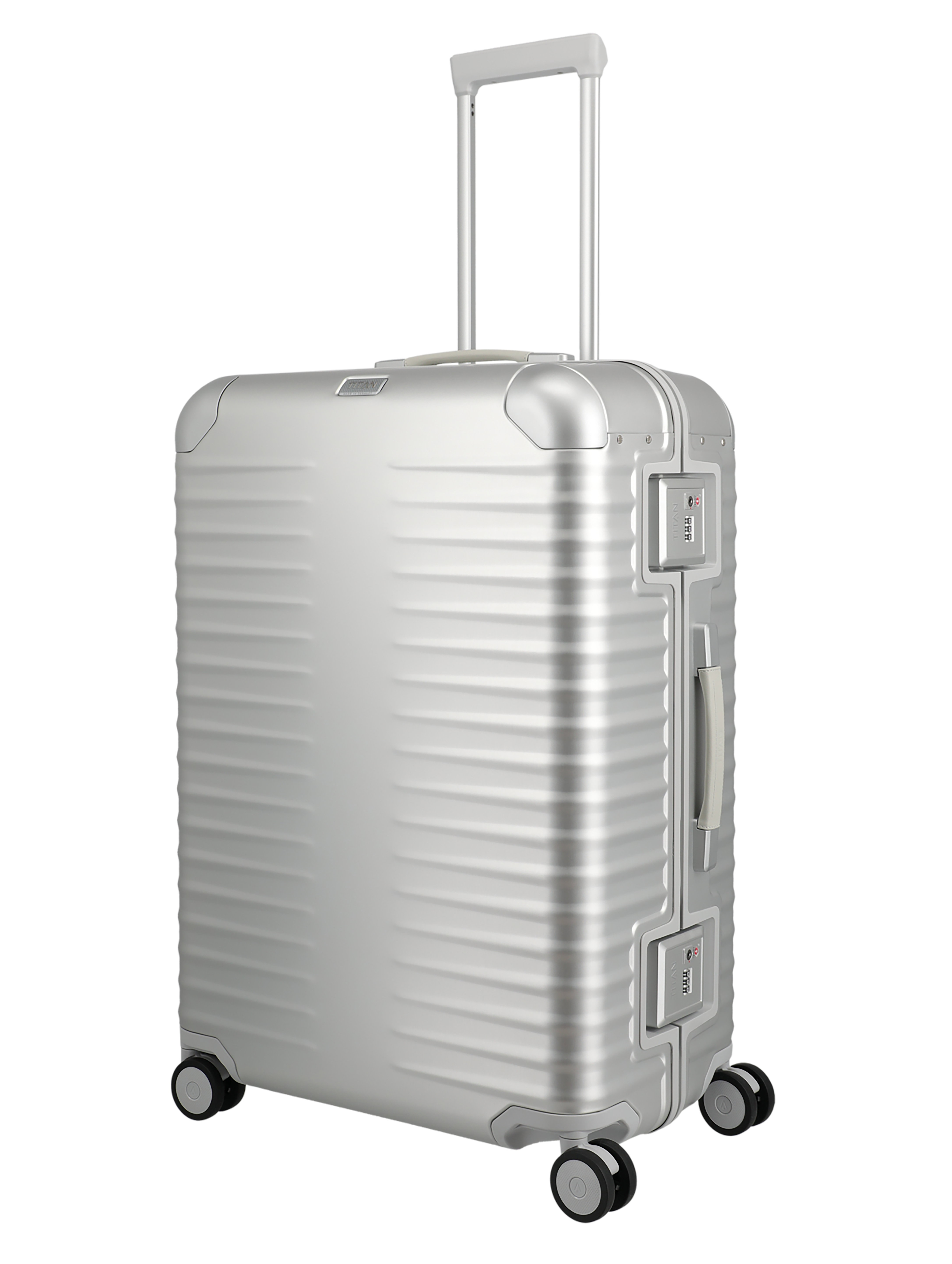 TITAN Aluminium Trolley ETERNITY L 75 cm mit 4 Rollen Silber
