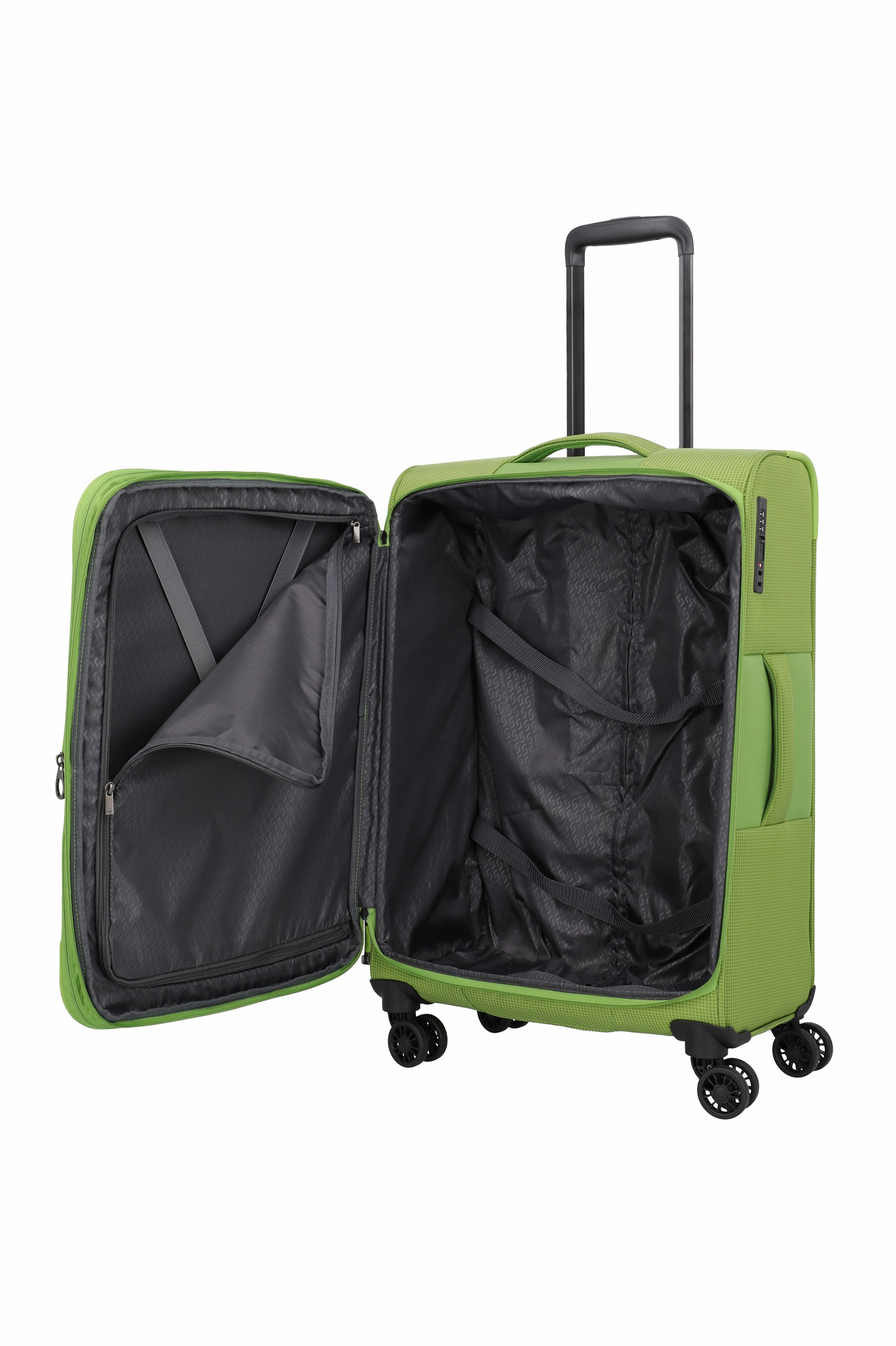 Travelite Trolley Corsiica M 67 cm mit 4 Rollen Fresch Green