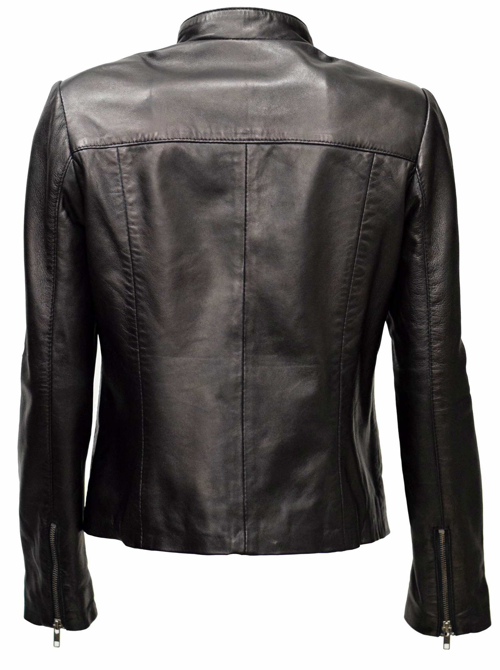 Damen Lederjacke Sofia in washed Schwarz