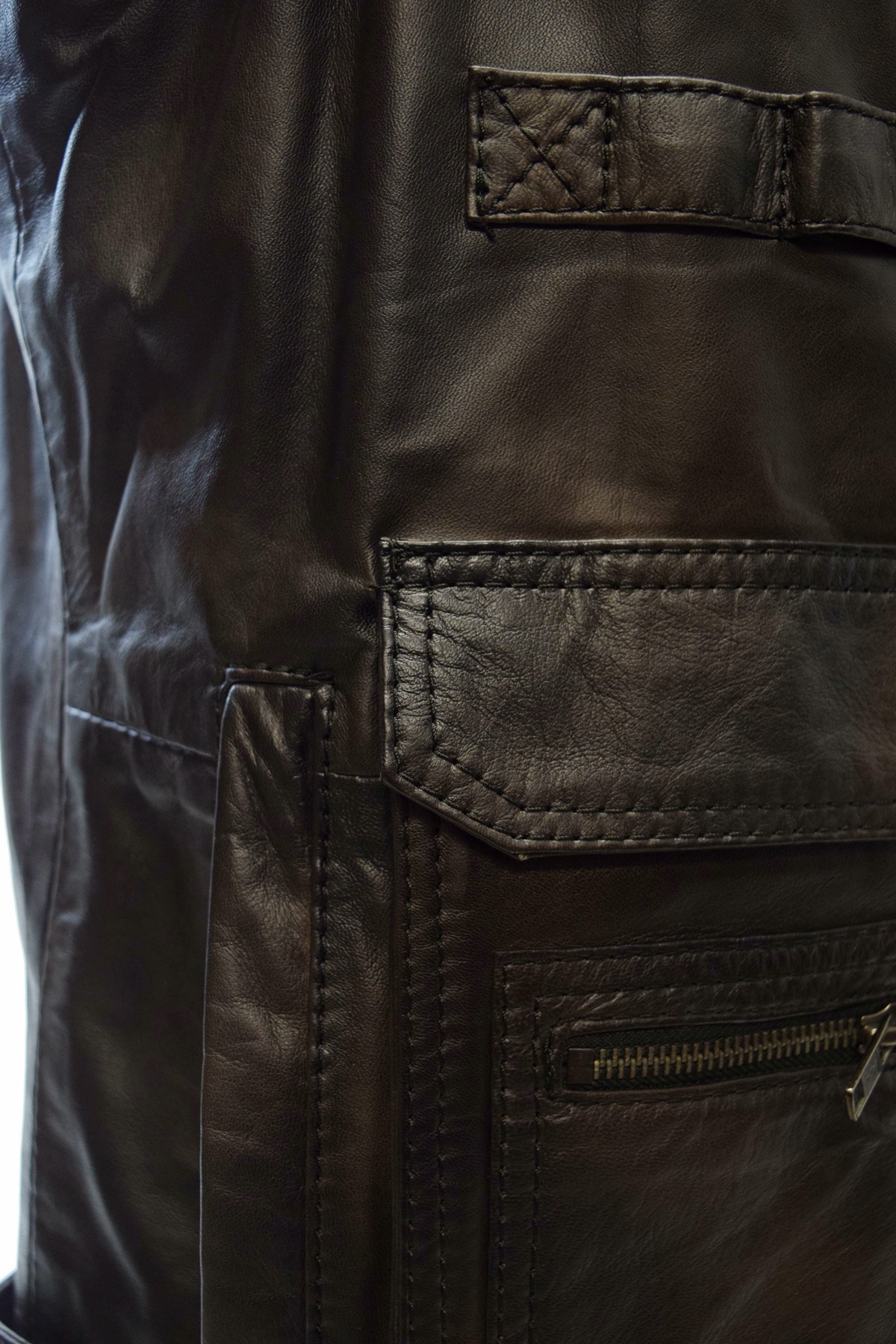 Herren Outdoor Lederweste Julius in Moccabraun