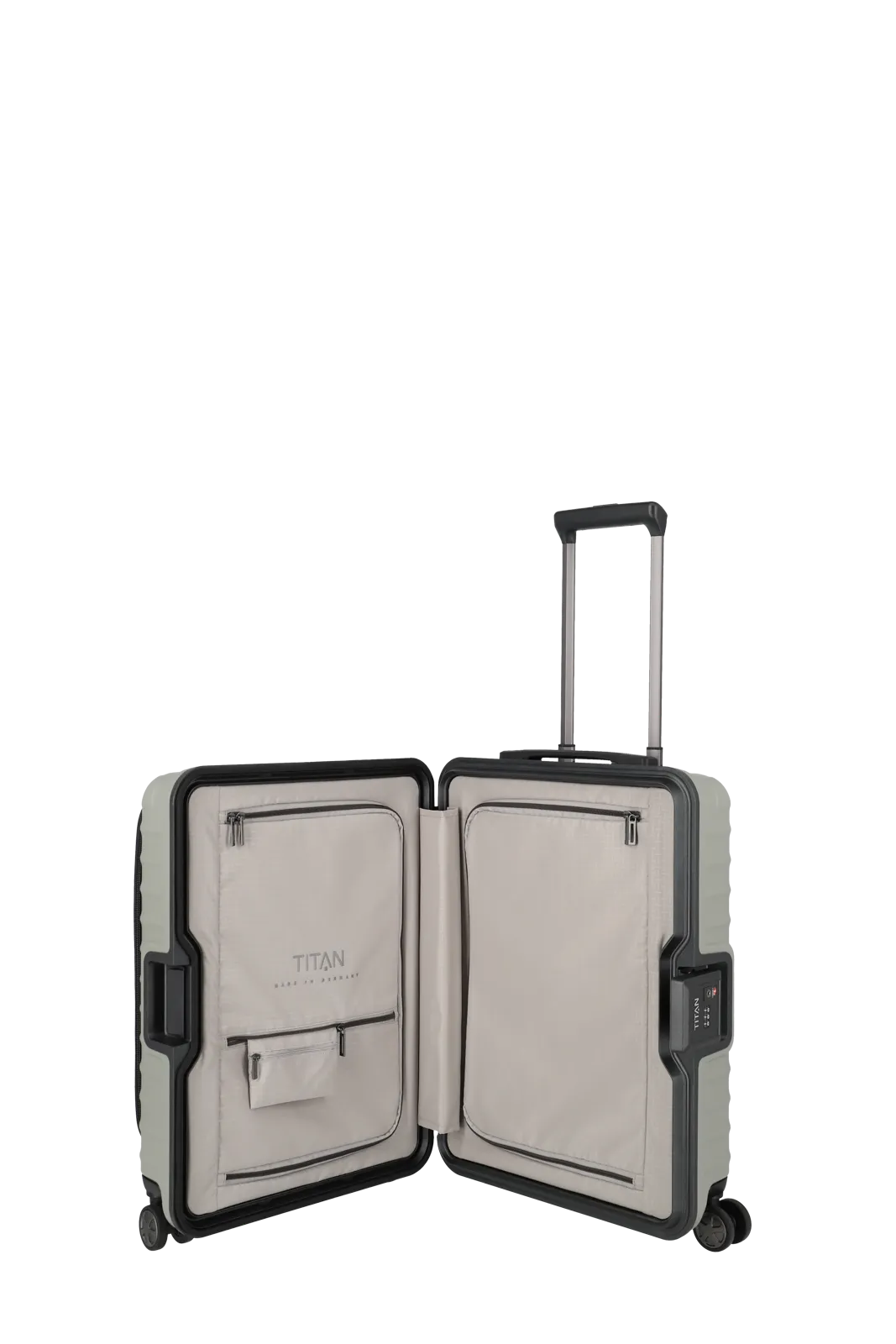 TITAN Trolley LITRON FRAME Vortasche S+ 55 cm mit 4 Rollen Champagner