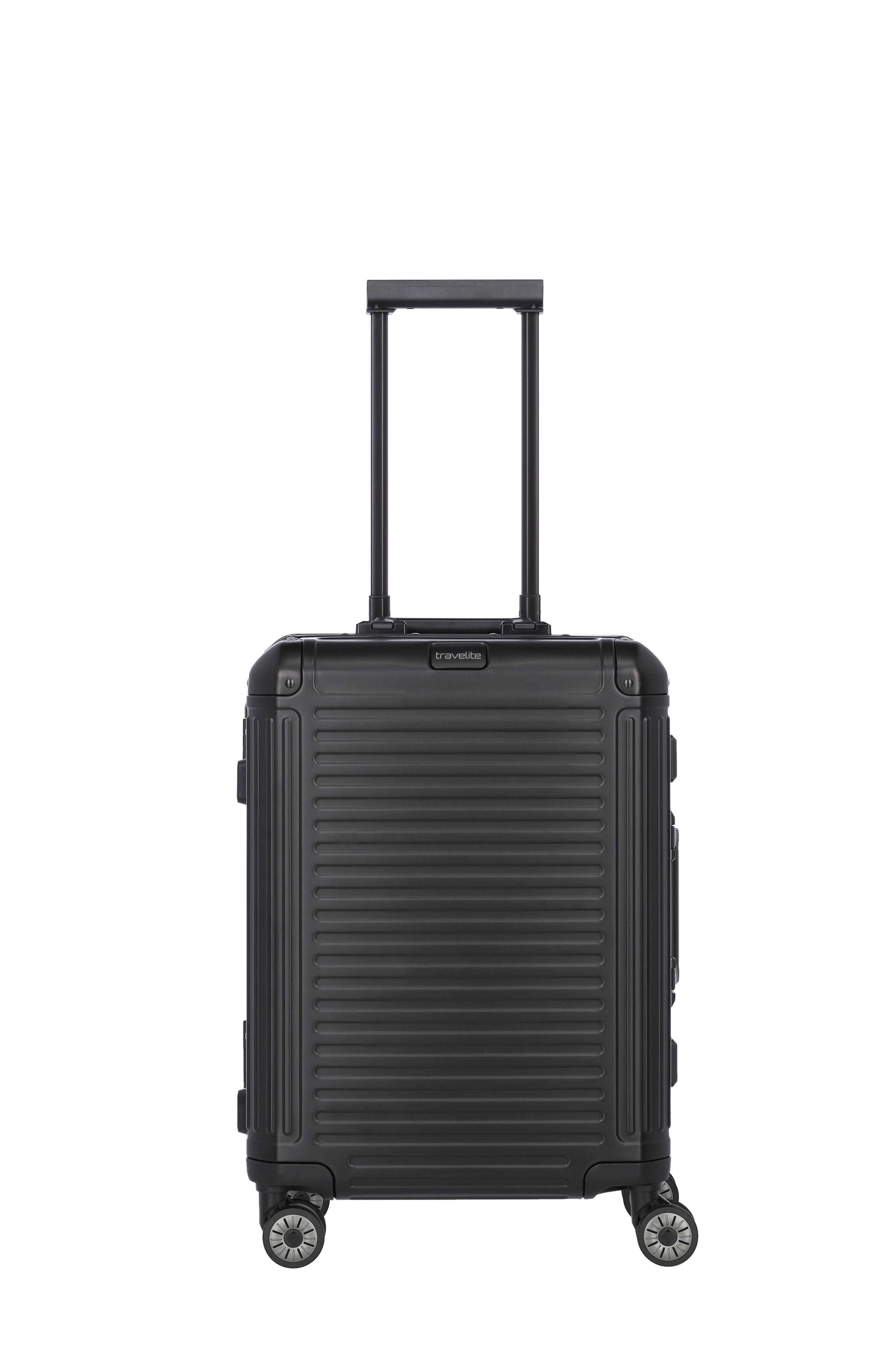 Travelite Aluminium Trolley Next S 55 cm mit 4 Rollen Schwarz