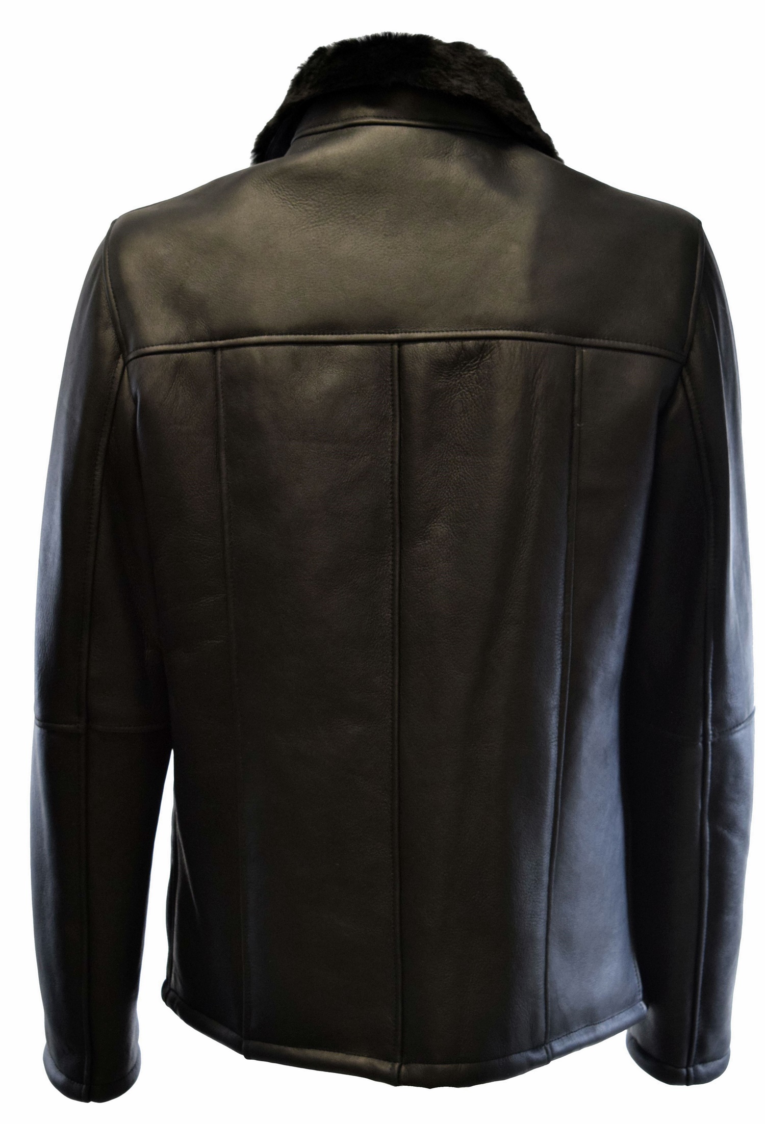 Herren Lammfelljacke Nellson in Schwarz