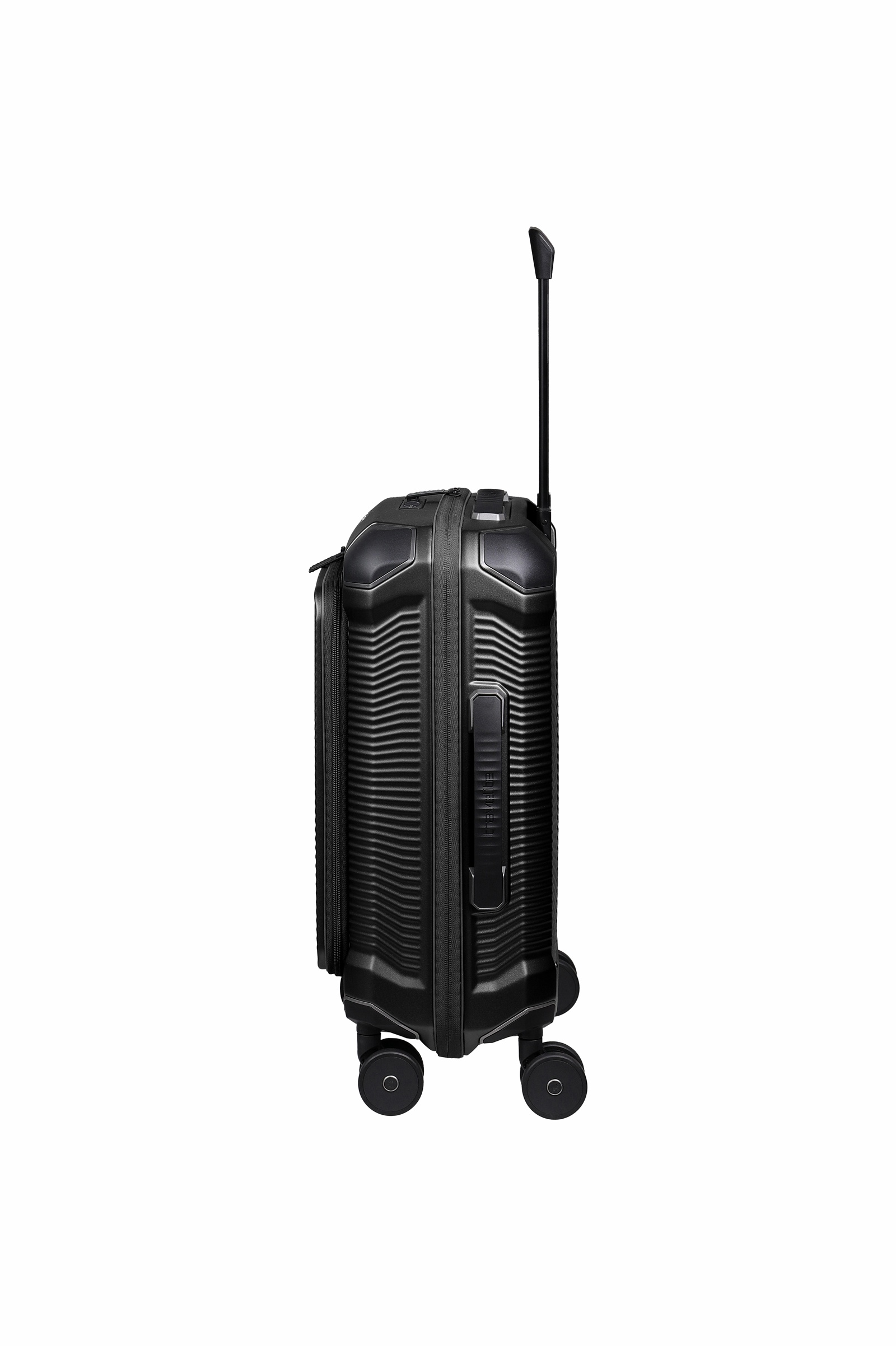 Travelite Koffer Millenium Vortasche 4 Rollen Trolley 55 cm S+ Schwarz