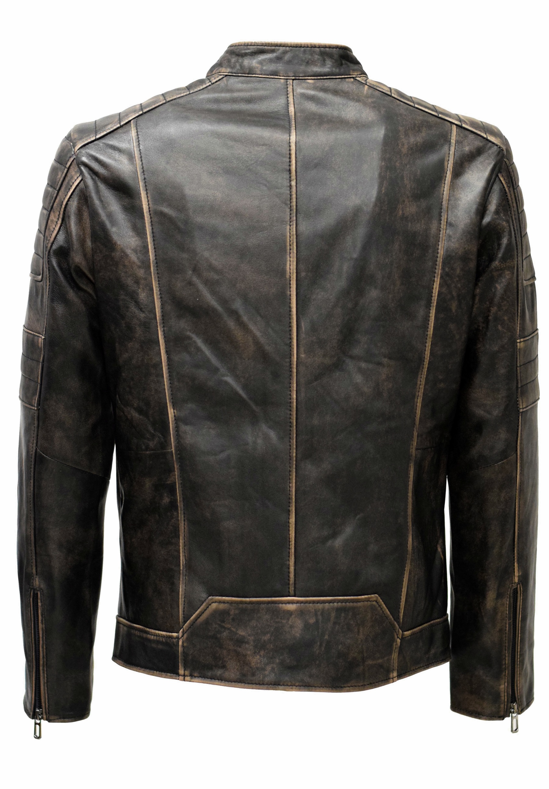 Herren Lederjacke Paul in vintage Charcoal