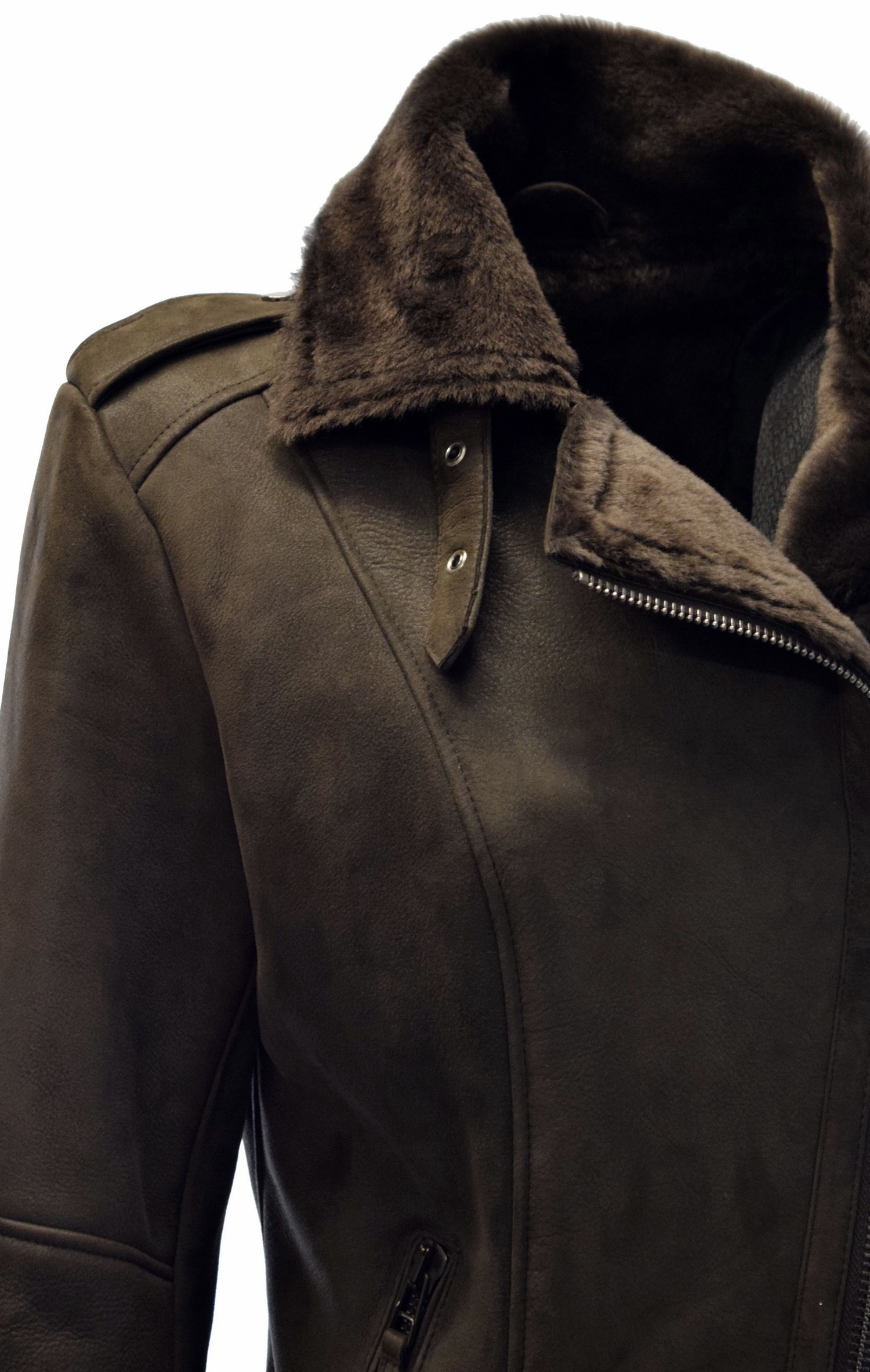 Damen Lammfelljacke Carla Shearling in Mocca