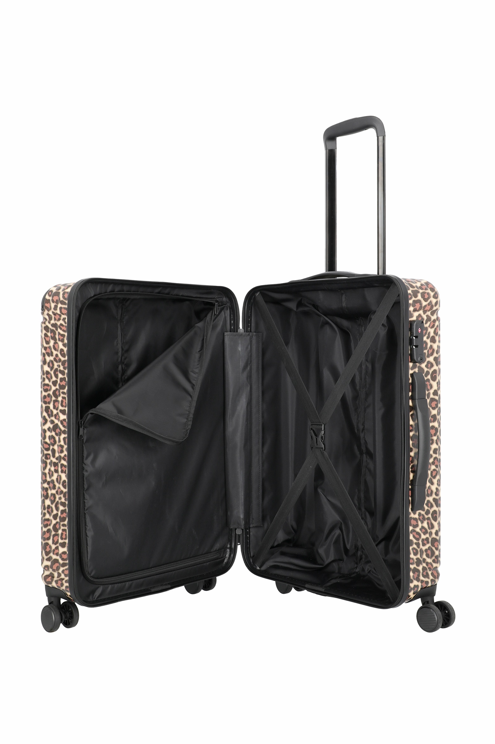 Travelite Trolley Cruise M 66 cm mit 4 Rollen Leopard